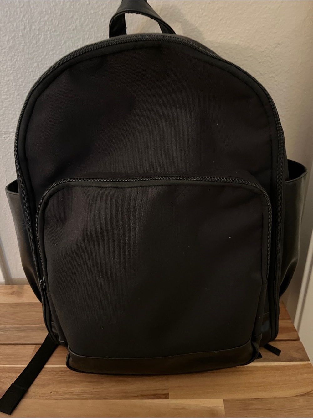 BEIS Black Minimalist Everyday Backpack
